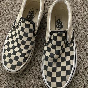 Checked vans. Size 6.5 womens 5.0 mens.